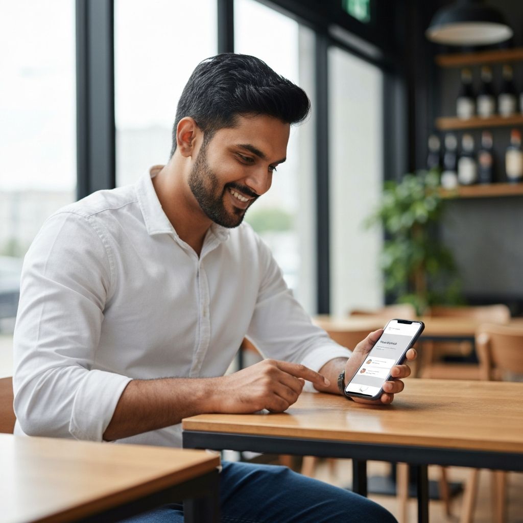 Customer completing an online car rental booking on their phone