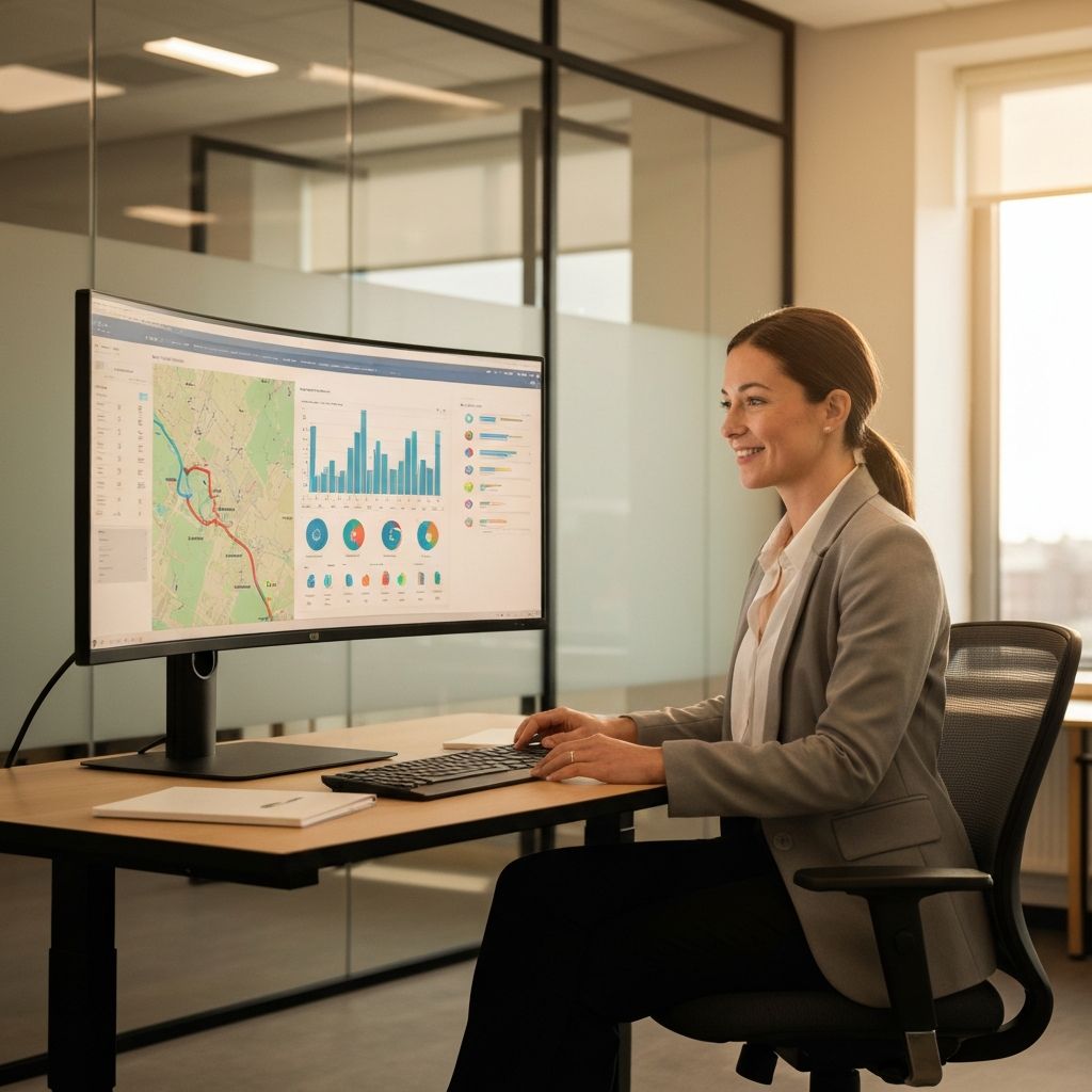 Fleet analyst reviewing visibility dashboard