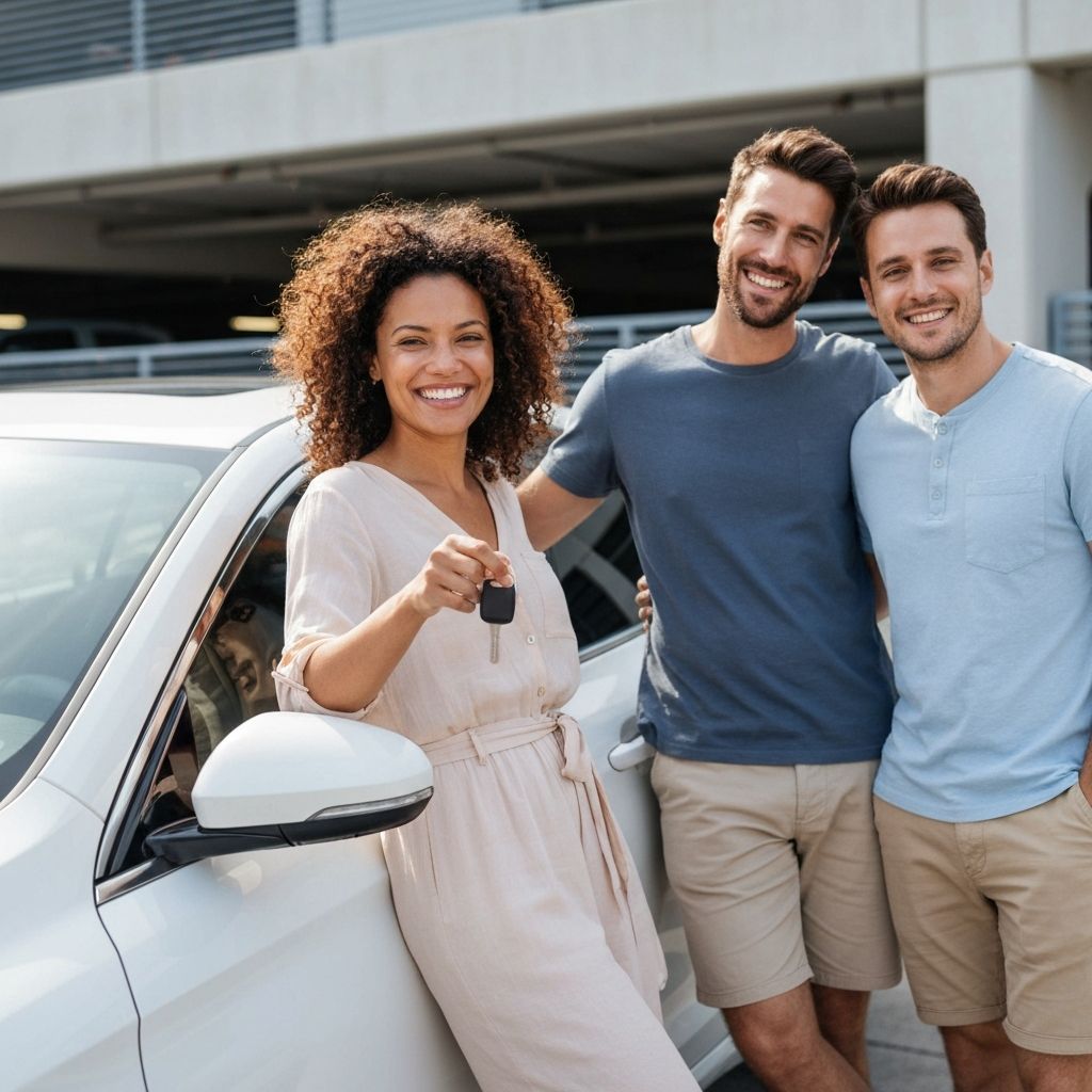 Customer picking up their rental