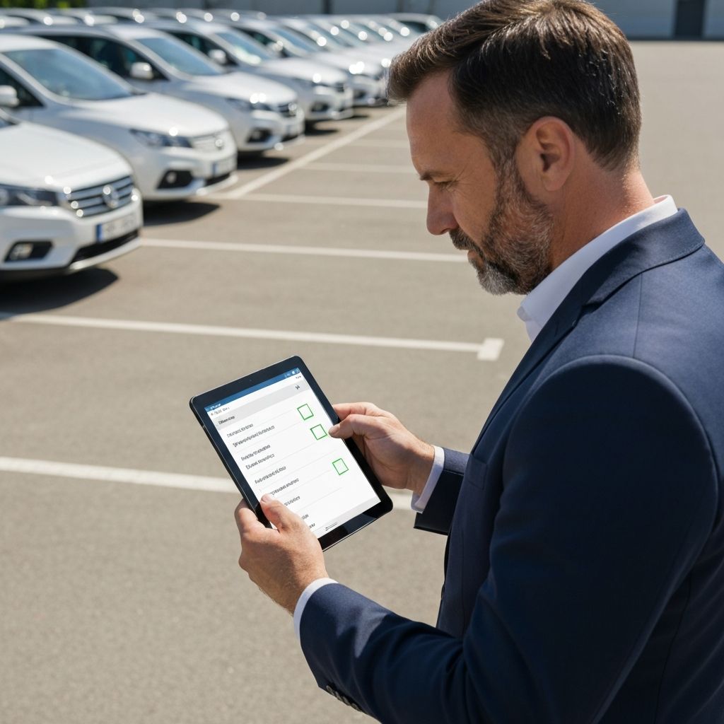 Fleet check on tablet